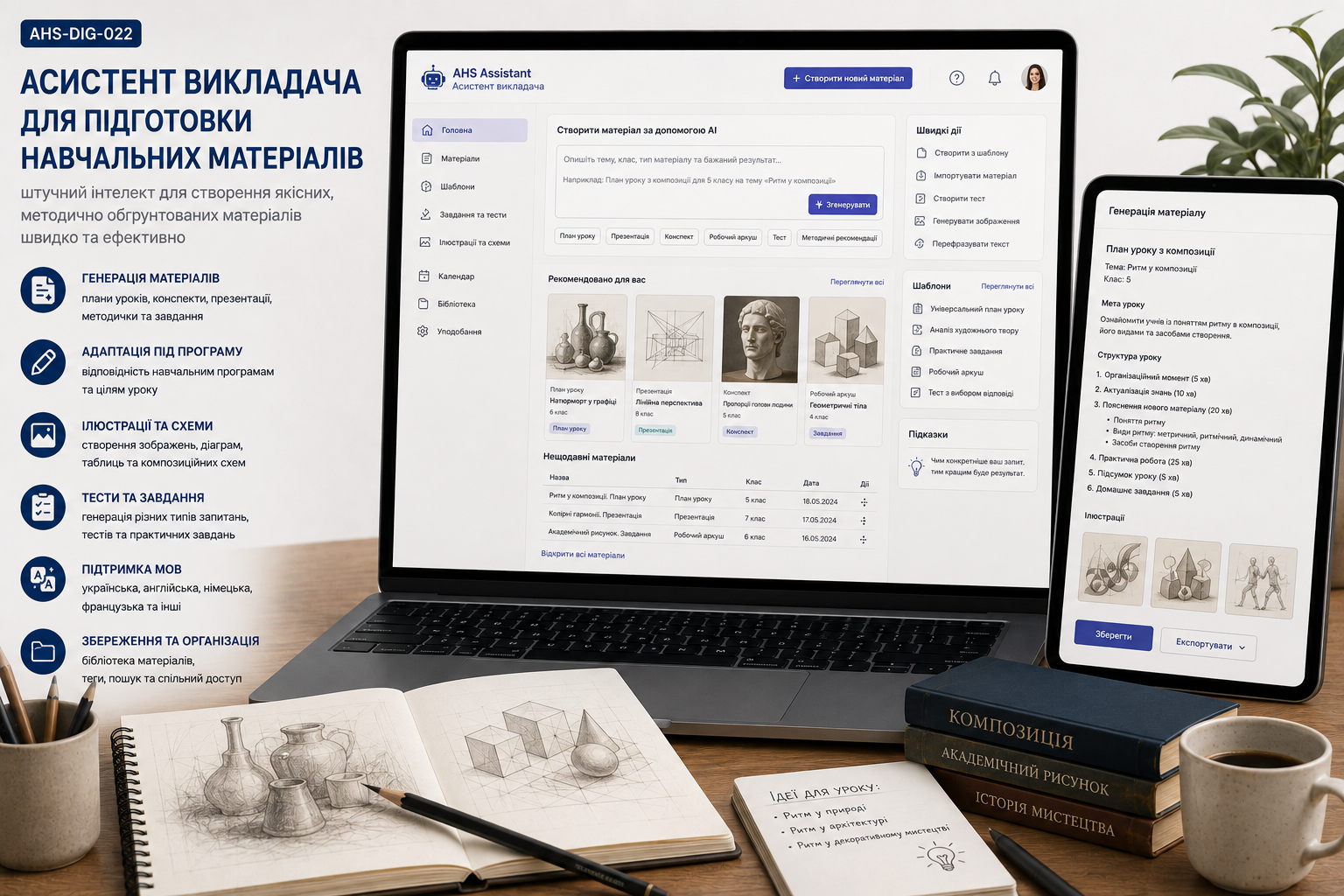 Асистент викладача для підготовки навчальних матеріалів