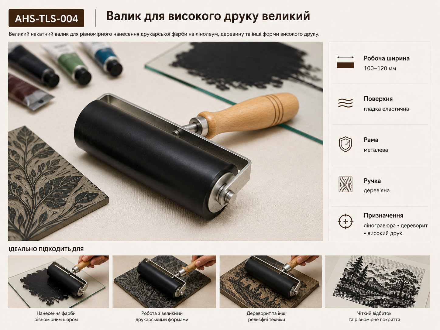 Валик для високого друку великий