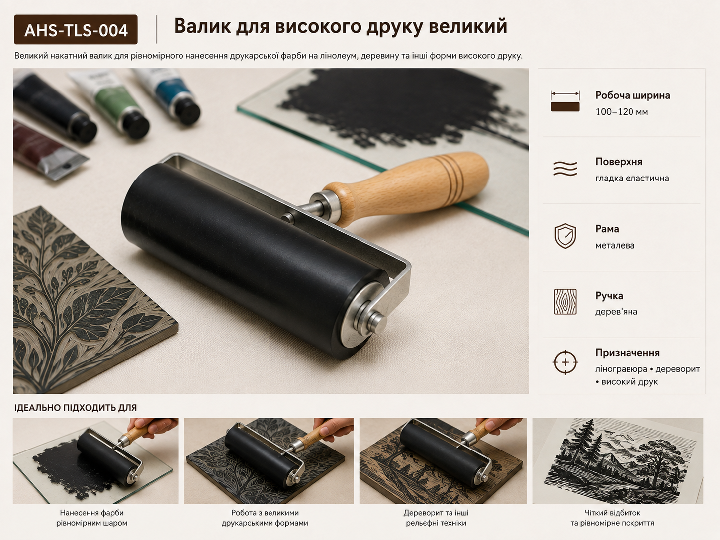 Валик для високого друку великий