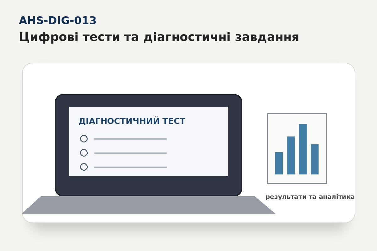 Цифрові тести та діагностичні завдання