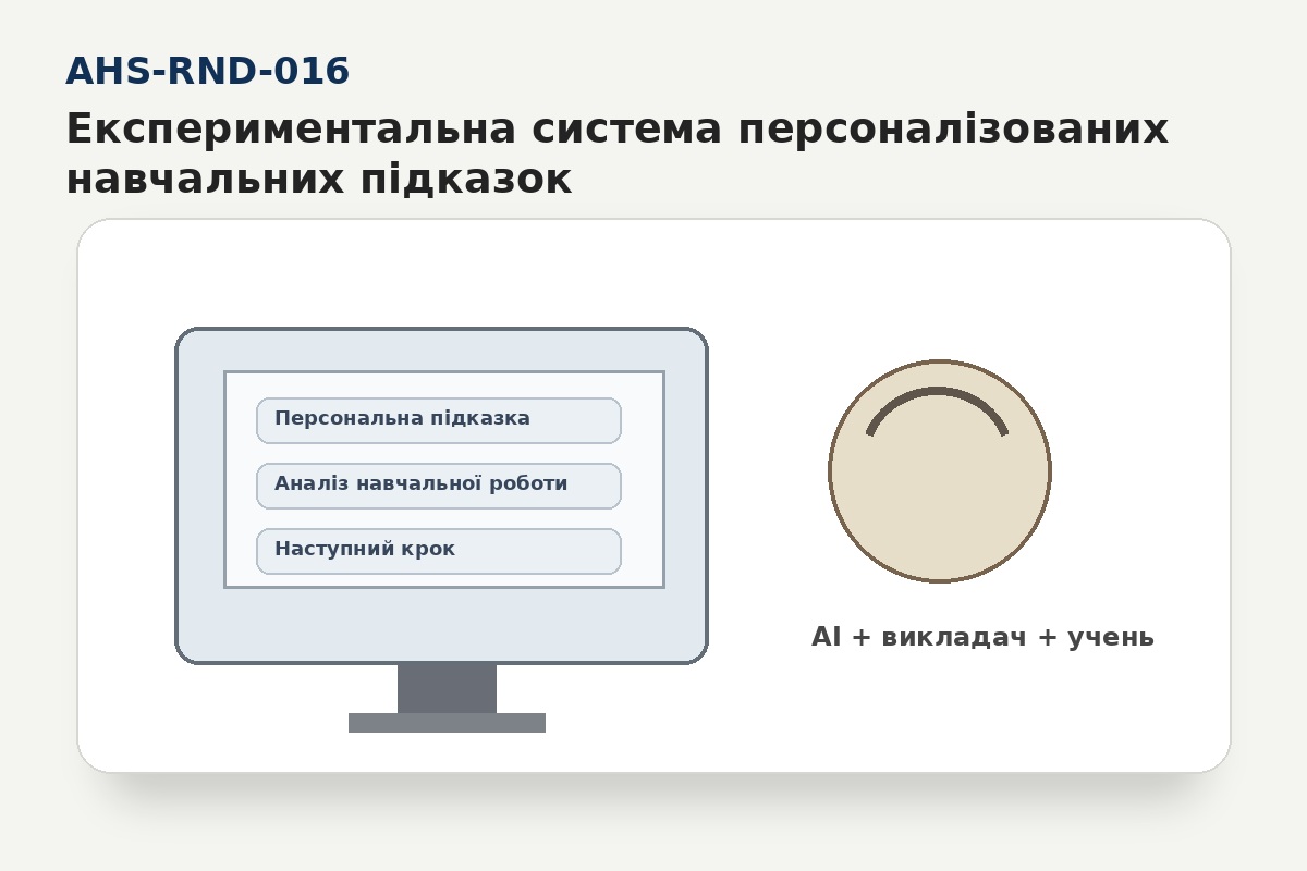 Експериментальна система персоналізованих навчальних підказок